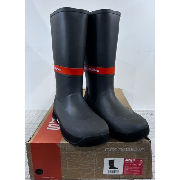 Grundens Other - Grundéns Crewman Tall Rubber Boots Men's Sz. 13 Gray & Red Waterproof New